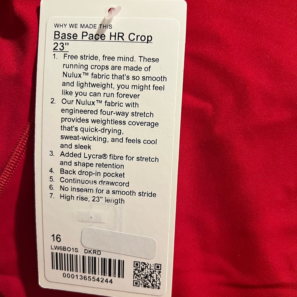 Lululemon Base Pace HR Crop 23’ - Picture 4 of 6
